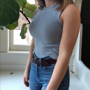 Brandy Melville Baby Blue Crop